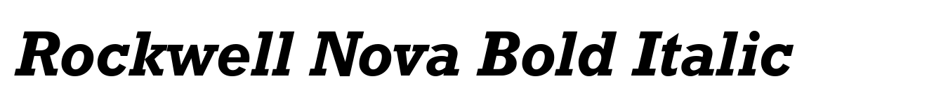 Rockwell Nova Bold Italic